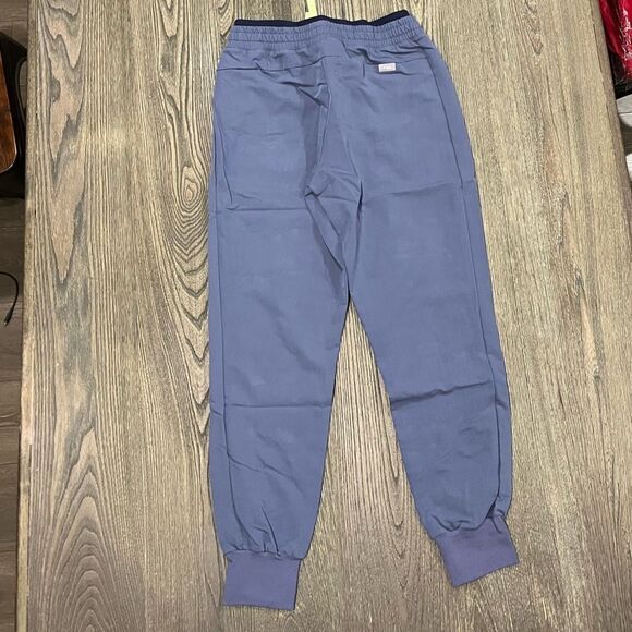 NWT Figs Mari Skinny Jogger Scrub Pants Drawstring Elastic Waistband Blue XS - Picture 10 of 11